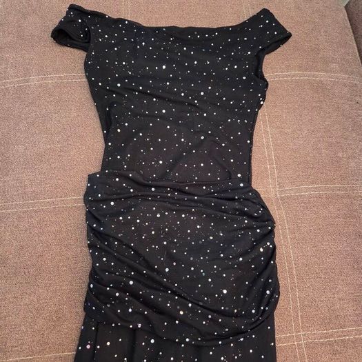 Elegant glitter drop shoulders party dress, size 10