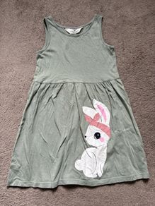 H&M girls cute bunny dress 6-8 years 122-128cm