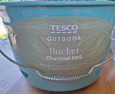 Tesco outdoor charcoal bucket BBQ
