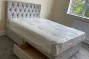 Brand New Stylish Divan Beds Instock. All Sizes Available. Drawers Option Available. Tufted Memory Foam Mattresses Available