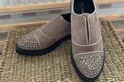 shoes Bnwt size 40 suede slip on flats with embellished toe mink suede effect Carolina boix brand