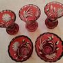 Vintage ruby red crystal bud vase Image 6