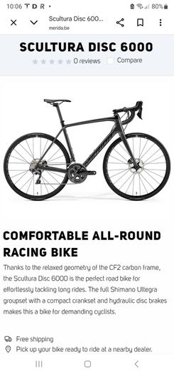 as new merida scultura disc ultegra