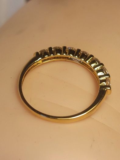 14kt Gold Filled Moissanite Band Ring