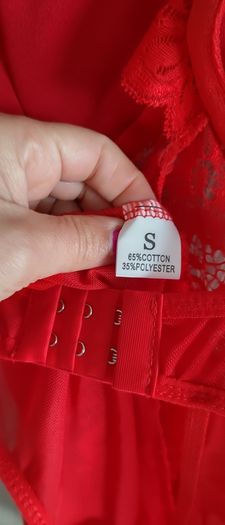 red non padded lace bodysuit fits sm