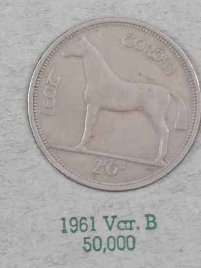 irish coin folder included mule halfcrown