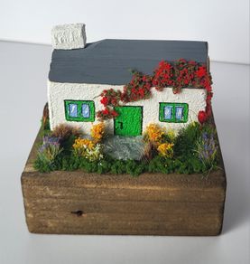 Handcrafted tiny wooden cottage