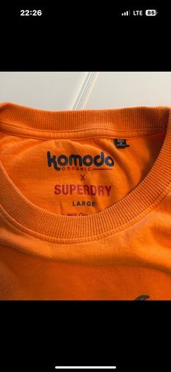 Superdry Komodo T-shirt orange size L