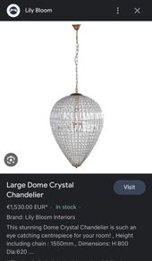 Large Dome Crystal Chandelier