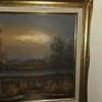 Vintage Oil on Canvas Landscape Ducks in Flight - Signed and Framed Image 4