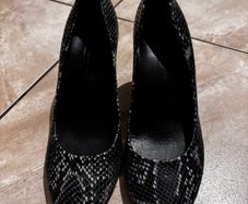 Ecco snake high heels size 4 (37 European size) 6 cm heel REAL LEATHER