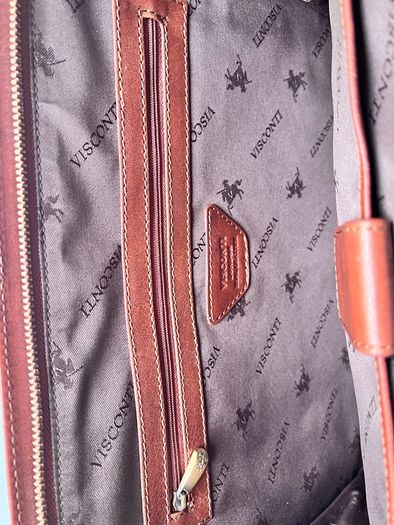 New Visconti A4 portfolio folio tan leather brief document case
