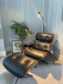 Eames Style Chair and Foot Rest