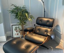 Eames Style Chair and Foot Rest