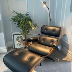 Eames Style Chair and Foot Rest