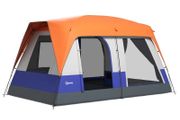 Six-Man Camping Tent, with Small Rainfly and Accessories - Orange