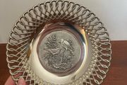 Vintage silver serving plate