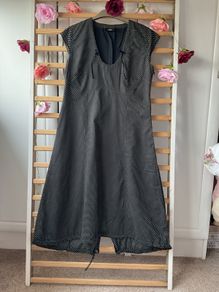 dress black print with back detail size 12
