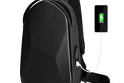 Men Shoulder Bags Black USB Charging Crossbody Bags Waterproof Casual Travel Messenger Bag Male Fit For 7.9 Inch iPad