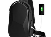 main image for ad Men Shoulder Bags Black USB Charging Crossbody Bags Waterproof Casual Travel Messenger Bag Male Fit For 7.9 Inch iPad