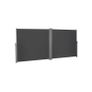 Double-sided awning 6 m anthracite  double-sided awning, 1.8 x 6 m (H x L), extendable side awning, privacy screen, sun protection, side blind, for balcony, terrace and garden, anthracite Image 2
