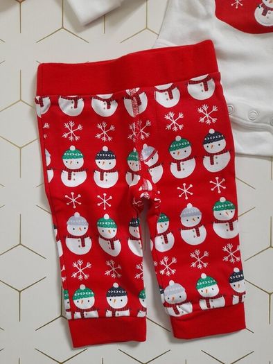 NEW My first Christmas pjs with hat up to 3 months F&F