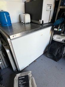 Large stainless chest freezer