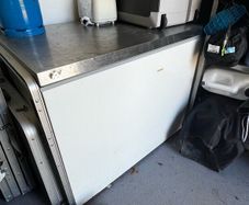 Large stainless chest freezer