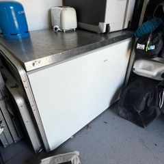 Large stainless chest freezer