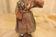 Vintage 70's Handmade Santons Terracotta "Old Lady" Doll/Figurine