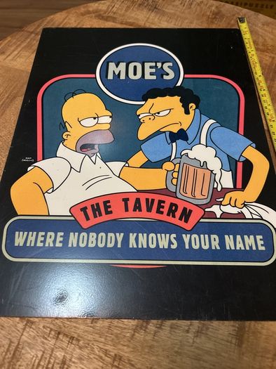 Simpsons metal sign