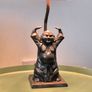 Bronze budda lamp Image 3