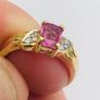 18ct Gold Pink Sapphire & Diamond Ring Image 6