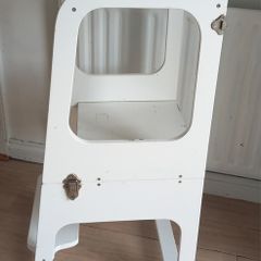 Wooden learning tower and table