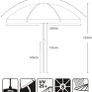 200 cm Parasol, Market Parasol, Garden Shade, Patio Shade, Round Sun Protection, UV25+ Image 5