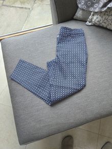 Navy geometric ladies trousers uk8 bnwot