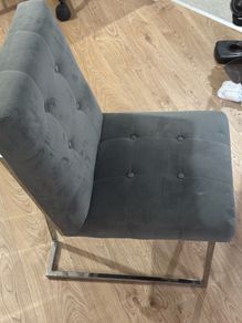 velvet dining chairs (6 in total) 30 each plus free dining table