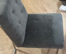 velvet dining chairs (6 in total) 30 each plus free dining table