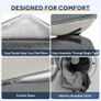 Foot Rest for Under Desk at Work, Adjustable Footrest for Office Chair & Gaming Chair,Ergonomic Footrest Pillow Desk Foot Stool with Washable Cover for Home, Airplane, Travel (Gray) Image 5