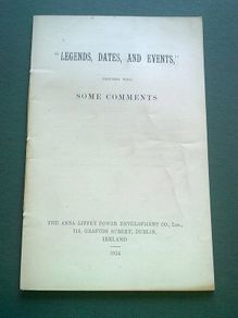 Legends, dates, and events Anna Liffey Power Development Co, 1924