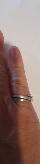 Heavy Fossil sterling silver ring