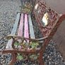 Cast iron kids garden  bench and table for restoration Image 2