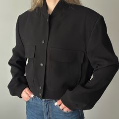 Black bomber jacket