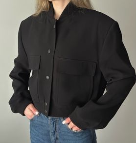 Black bomber jacket