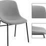 Dining Chair Set of 2pcs with Solid Iron Legs, Desk Chairs with Soft Seat Cushion, Suit for Living Room & Bedroom, Gray (FREE POSTAGE) Image 5