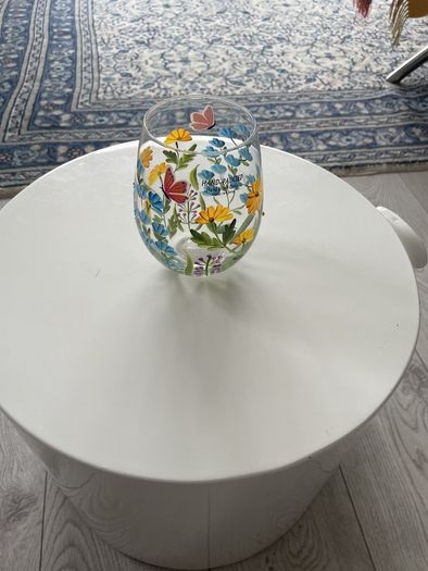 Hand Painted Water Glass
