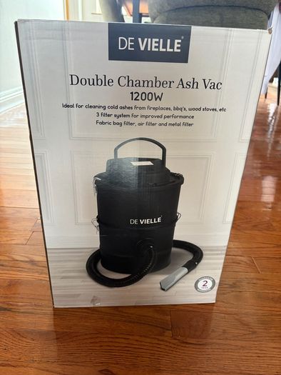 De Vielle Double Chamber Ash Vac 1200W