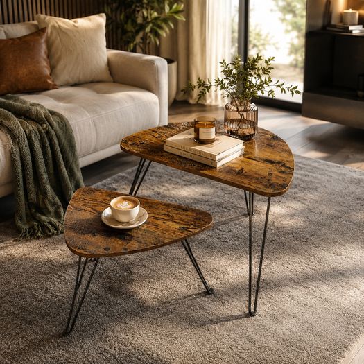 Set of 2 Industrial Coffee Tables