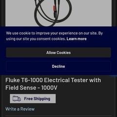 Fluke T6-1000 Electrical Tester Multimeter with FieldSense Technology