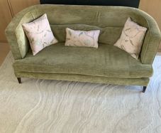 Velvet green couch